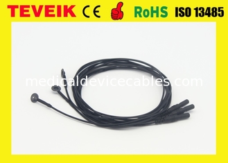 Flexible soft EEG electrode cable with silver chloride plated copper ,emg electrodes