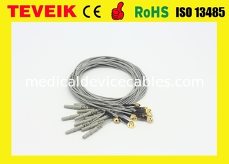 EEG cable with DIN1.5 socket , 1m,Gold plated copper electrode eeg cup electrodes